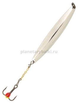 Блесна вертикальная Lucky John NAIL BLADE с цепочкой и тройником 45мм, 6,5гр., цвет S блистер
