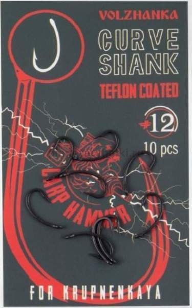 Крючки карповые Volzhanka Curve Shank Teflon №8, 10шт.