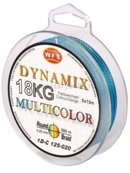 Шнур плетёный WFT KG ROUND DYNAMIX Multicolor 300м, 0,20мм, 18кг