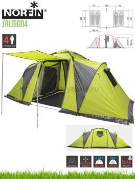 Палатка автоматическая 4-х местная Norfin SALMON 4 NF