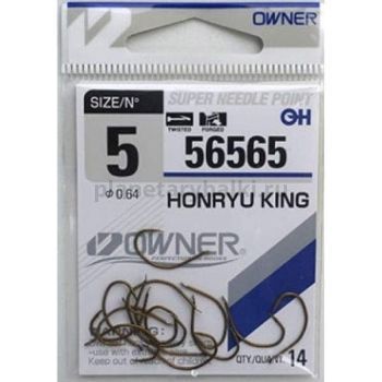 Крючок OWNER Honryu King dark brown №1, 10шт.