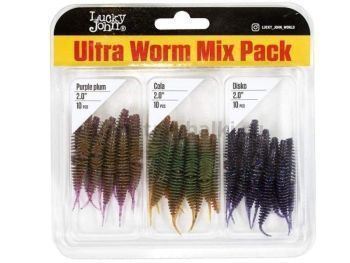 Слаги LUCKY JOHN Pro Series ULTRAWORM Mix Pack/MIX1 2,0in 5см, набор 30шт.
