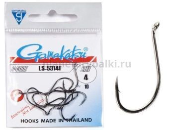 Крючки Gamakatsu LS-5314F HOOKS BLACK разм. 04 10шт.