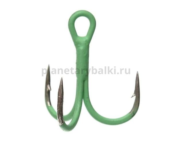 Крючок тройной FLAGMAN Treble hook F36 Luminous Green №8 5шт