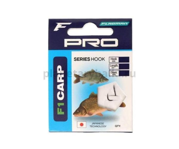 FLAGMAN Поводок готовый Pro F1 Carp Hooks №16 7шт