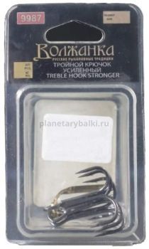 Крючок тройной Volzhanka Treble Hook Stronger №1/0, 3шт.