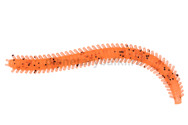 Приманка мягкая LureMax RAG WORM 3'' 7см, Fire Carrot 008, 10шт.