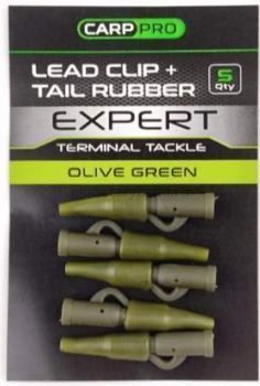 Клипса безопасная с конусом CARP PRO Lead Clip + Tail Rubber 5шт.