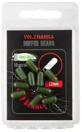 Отбойник Volzhanka Buffer Beads цвет Trasn Green 12мм, 10шт.