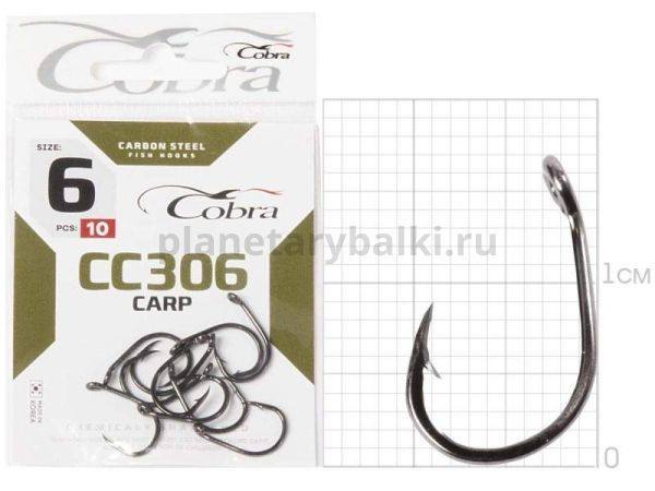Крючки Cobra CARP KOI CC306 №6, 10шт.
