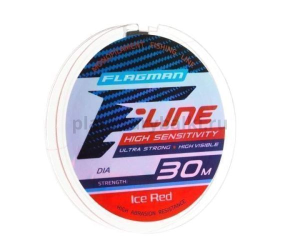 Леска F-FISHING F-Line Ice Red 30м, 0,08мм, 0,9кг