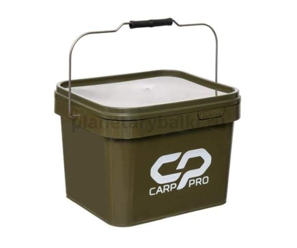 Вeдро квадратное CARP PRO пластиковое 10л темно зеленое 