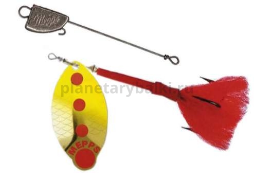 Блесна вращающаяся MEPPS Lusox №3, 20,5гр., цвет OR/chartreuse блистер