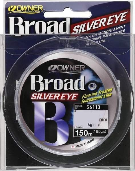 Монофильная леска OWNER Broad Silver Eye 150м, 0,24мм, 5кг