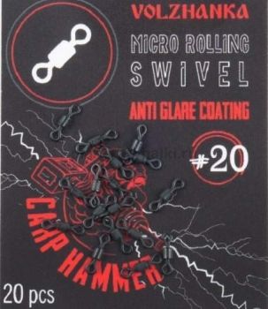 Вертлюги Volzhanka Carp Hammer Micro Rolling Swivel №20, 20шт.