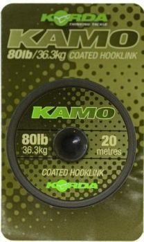 Поводковый материал KORDA Kamo Coated Hooklink 20м, 36,6кг, 80lb 