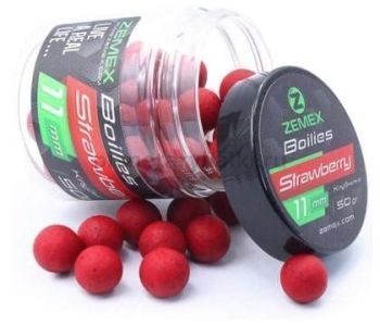 Бойлы тонущие ZEMEX Strawberry 11мм, 50гр.