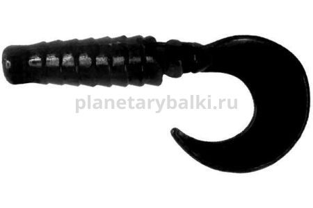 Твистер LureMax EBISU 2'' 4см, Black 006, 10шт.