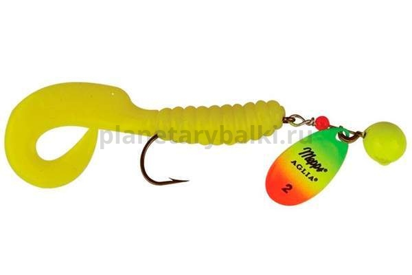 Блесна вращающаяся Mepps AGLIA SPINFLEX 2 7гр., цвет Chartreuse/Tiger/Yellow