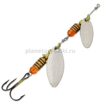 Блесна вращающаяся ILBA LUNGO tandem n/d №1+2, 8гр., цвет silver