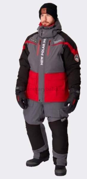 Костюм зимний Alaskan NewPolar M11 размер XL, красн/сер/черн (куртка+полукомб.)