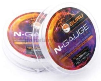 Леска монофильная GURU N-Gauge Super Natural Clear 150м, 0,1мм, 1,09кг