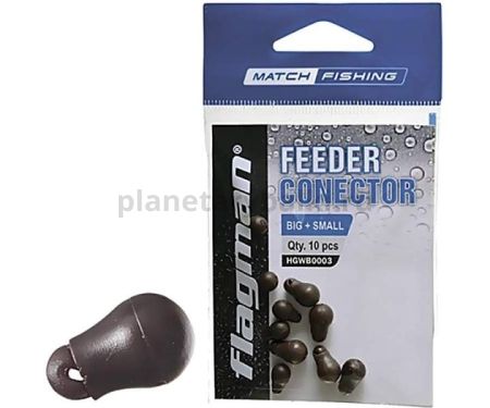 FLAGMAN Коннектор фидерный для поводка Flagman (Big+Small) Brown 10шт