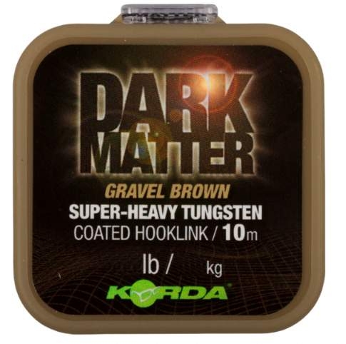 Поводковый материал Korda Dark Matter Tungsten Coated Braid Gravel Brown 10м, 8,2кг, 18lb