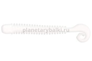 Приманка силиконовая LureMax CHEEKY WORM 3,5'' 8,75см, Glow White 020, 10шт.