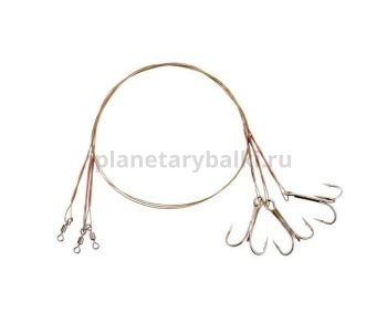 Поводок FLAGMAN Stainless Steel X7 с тройником №6, 8кг, 30см, 3шт.