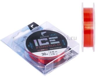 Леска монофильная зимняя Salmo Elite ICE FORMULA Wine red 30м, 010мм, 1,15кг