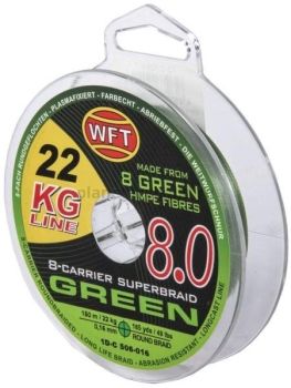 Шнур плетёный WFT KG x8 Green 150м, 0,16мм, 22кг