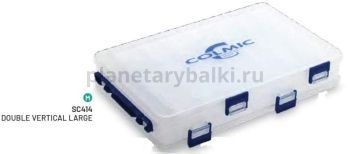 Коробка пластиковая COLMIC DOUBLE VERTICAL LARGE двойная, 27х17х4,8см