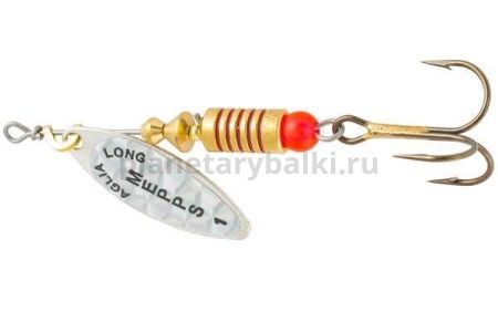 Блесна вращающаяся Mepps AGLIA LONG RAINBO 1, 4,5гр., цвет SILVER