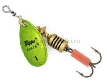 Блесна вращающаяся MEPPS Aglia Platium №1, 3,5гр., цвет OR/green