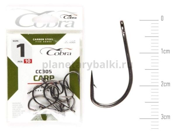Крючки Cobra CARP KAYO HEAVY CC305 №1, 10шт.