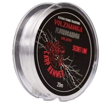 Леска из флюорокарбона Volzhanka Sekret Line 20м, 0.50мм, 14LB цвет прозрачный