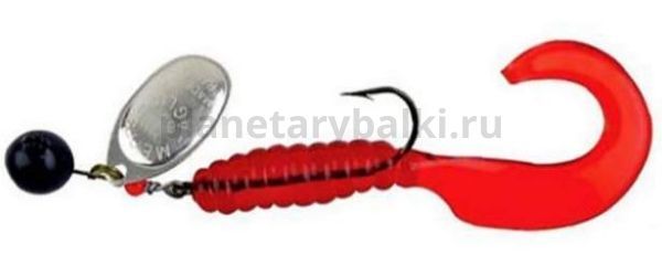 Блесна вращающаяся MEPPS Spinflex 14гр., цвет black/silver/red блистер