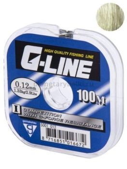 Леска монофильная Gamakatsu G-Line COMPETITION 100м, 0,12мм, 1,33кг