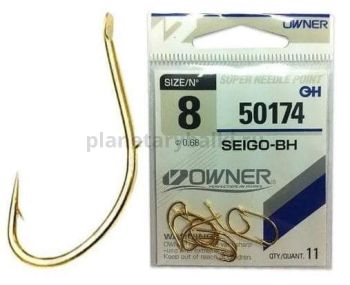 Крючки OWNER Seigo-BH gold №12, 13шт.