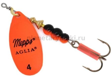 Блесна вращающаяся MEPPS Aglia Fluo №4, 9гр., orange