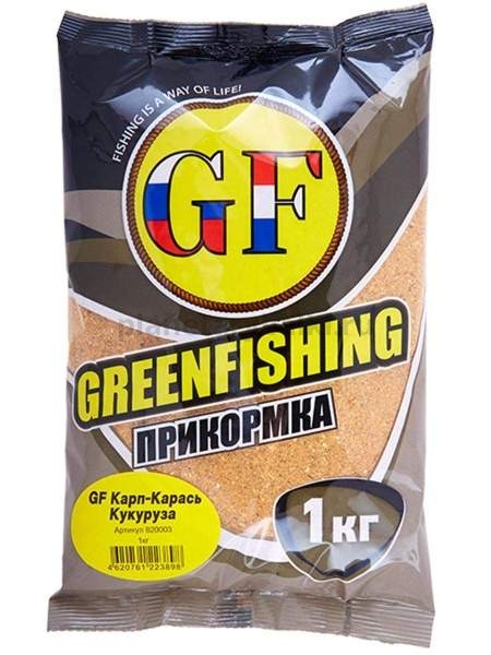 Прикормка GF КАРП/КАРАСЬ Кукуруза 1кг 