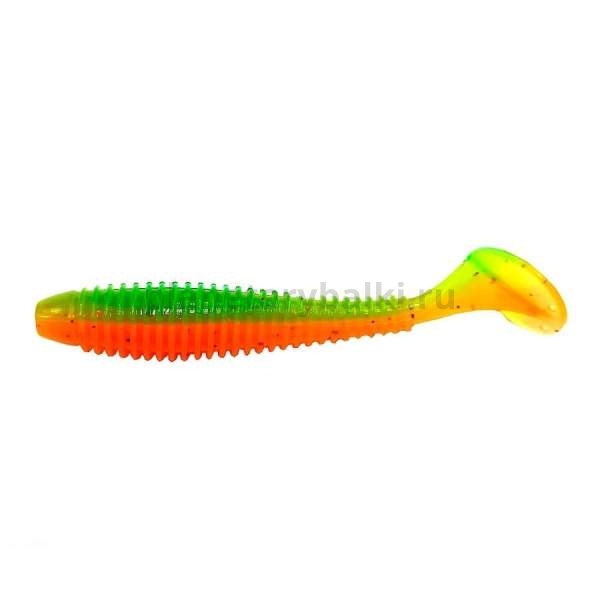 Виброхвост FLAGMAN Mystic Fish Fat 3,3" 8,2см, #0215 Orange Chartreuse, 4шт.
