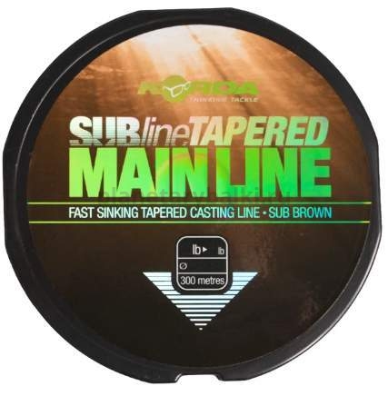 Леска коническая KORDA Subline Tapered Mainline 300м, 0,28-0,50мм, 3.6-18кг, 8-40 lb