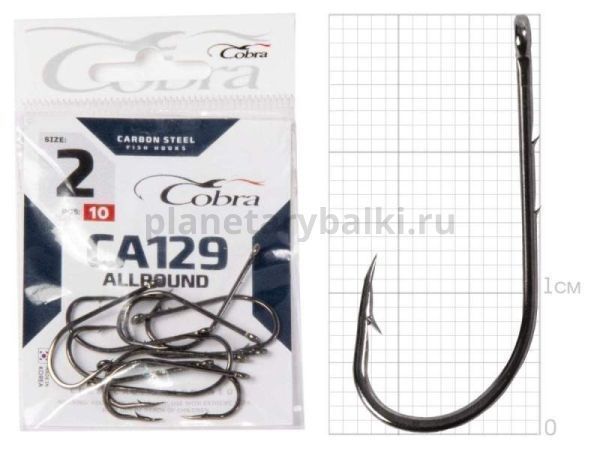 Крючки Cobra Allround BAITHOLDER CA129 №2, 10шт.