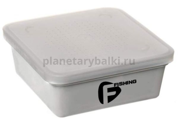 Коробка для наживки+сито+крышка F-FISHING Made in Italy 13,5х13,5х5,5см