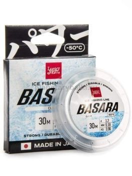 Леска монофильная зимняя Lucky John BASARA Clear 30м, 0,18мм, 3,96кг
