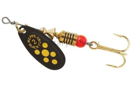 Блесна вращающаяся Mepps BLACK FURY 2, 4,5гр., цвет Black/Yellow