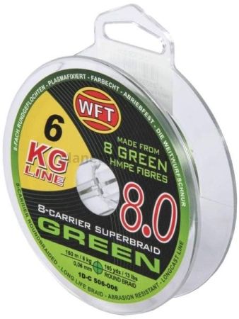 Шнур плетёный WFT KG x8 Green 150м, 0,06мм, 6кг