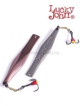Блесна вертикальная Lucky John KALOMIES с цепочкой и тройником 75мм, 13гр., цвет CS блистер